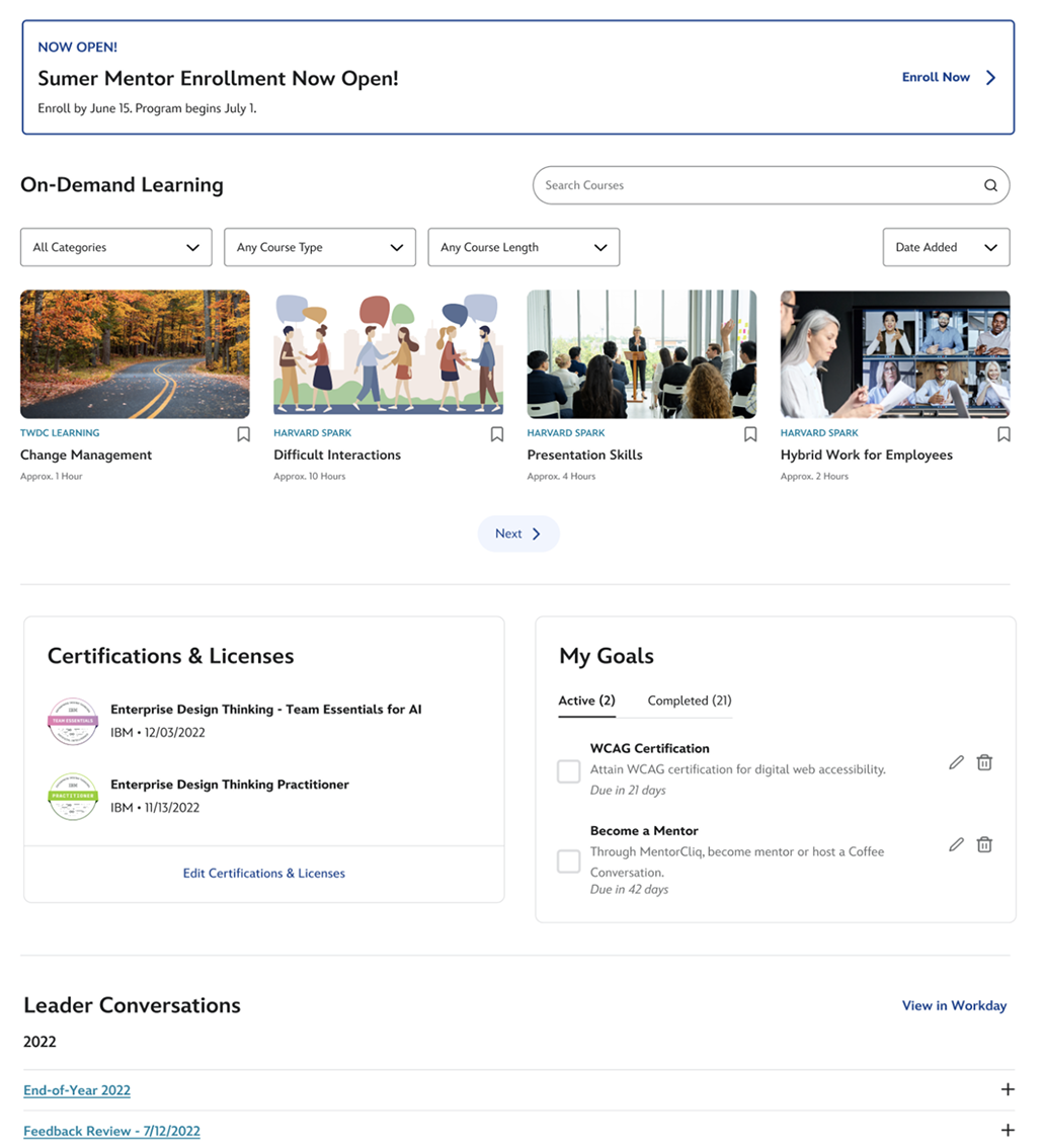 Disney Profile Learning Page
