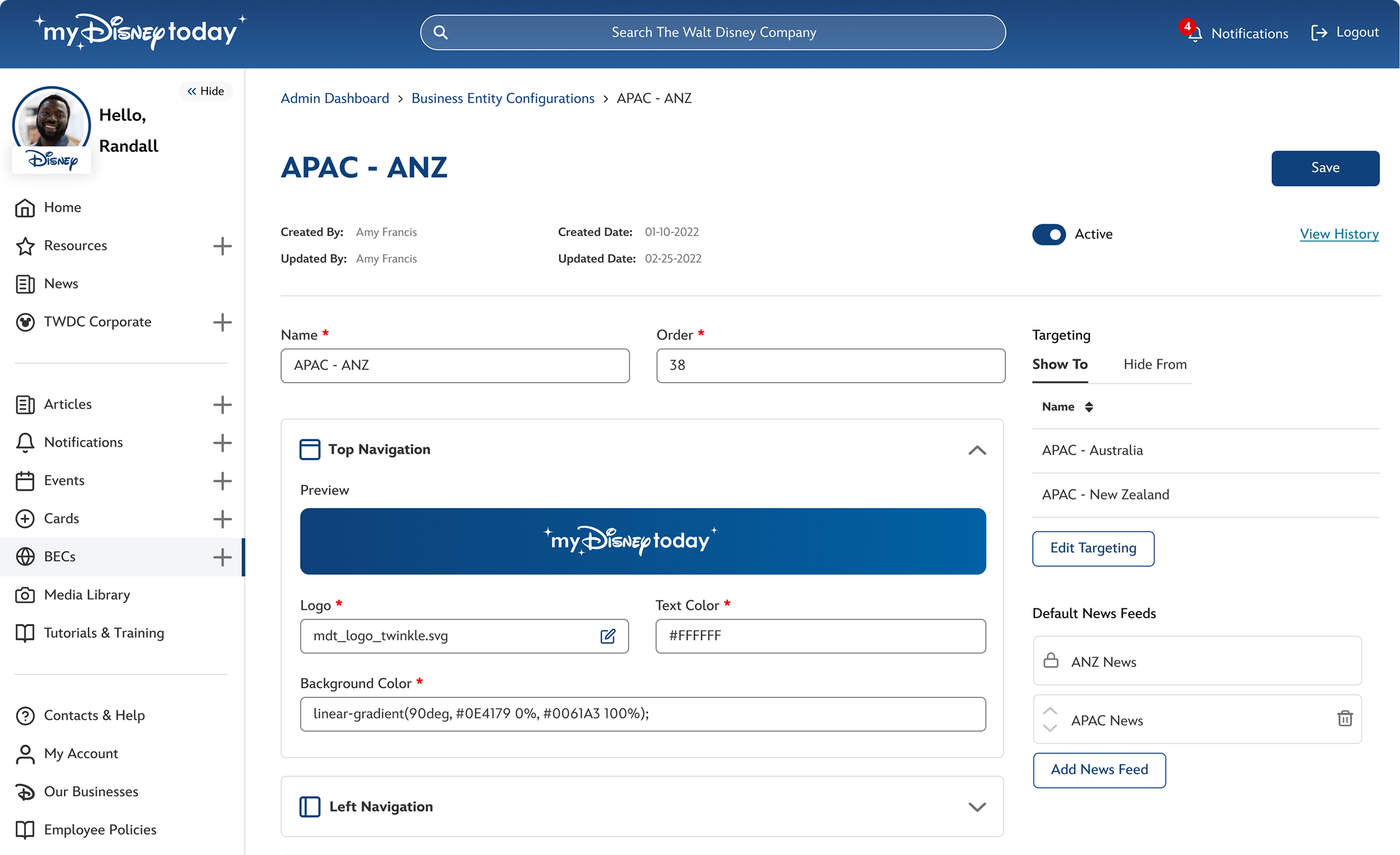 Disney Profile Career Portal
