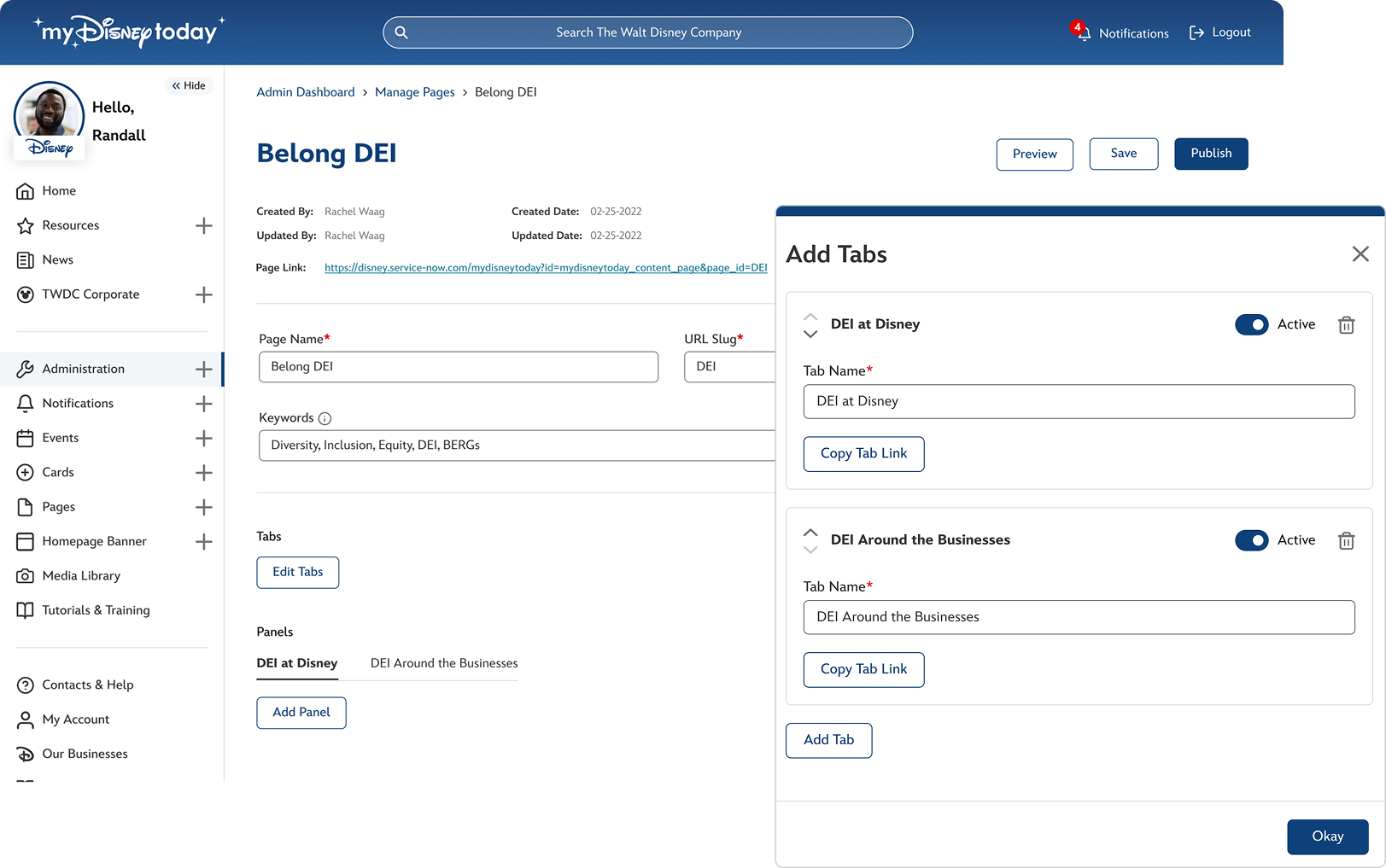 Disney Profile Career Portal