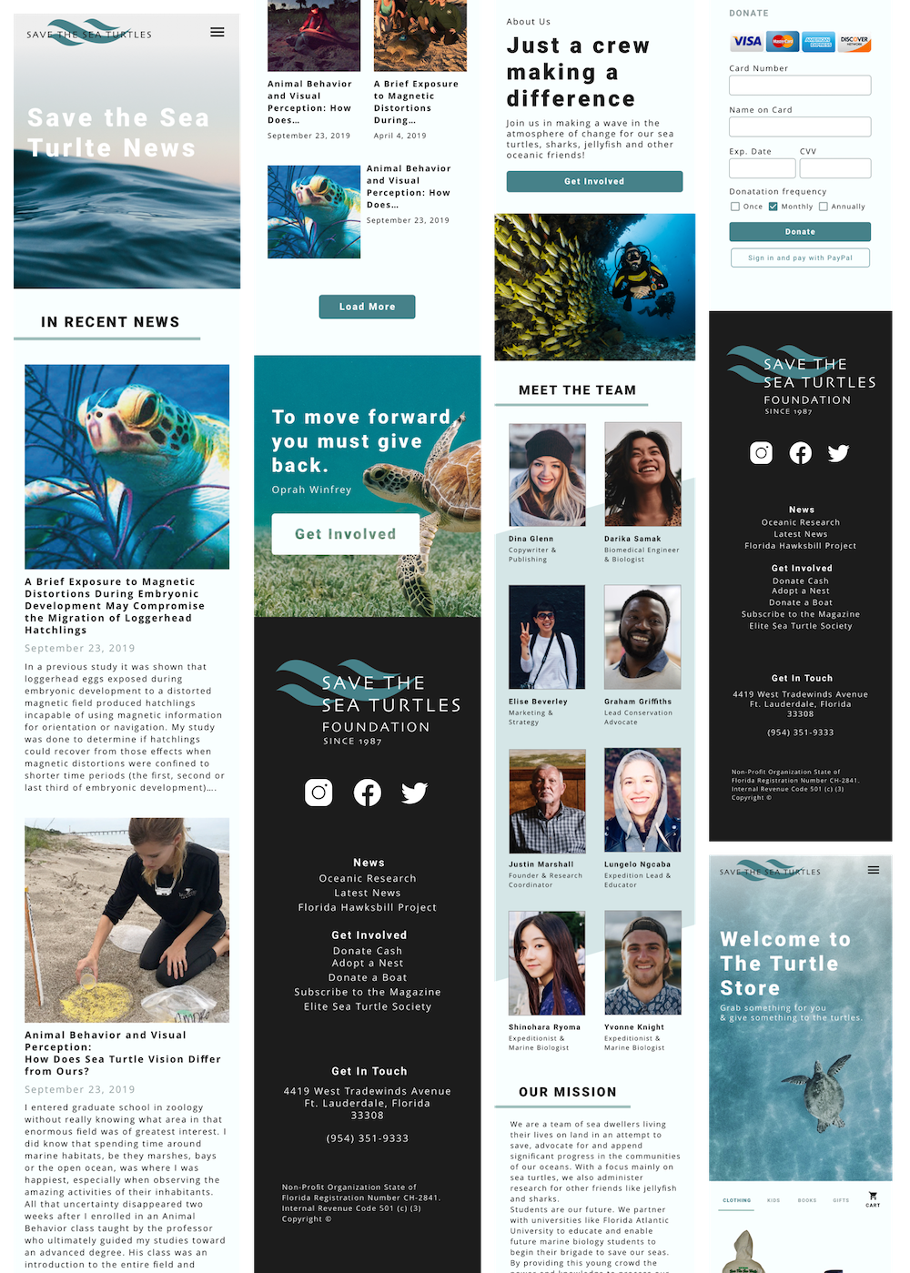 sea turtle Hi-Fidelity Mobile Designs